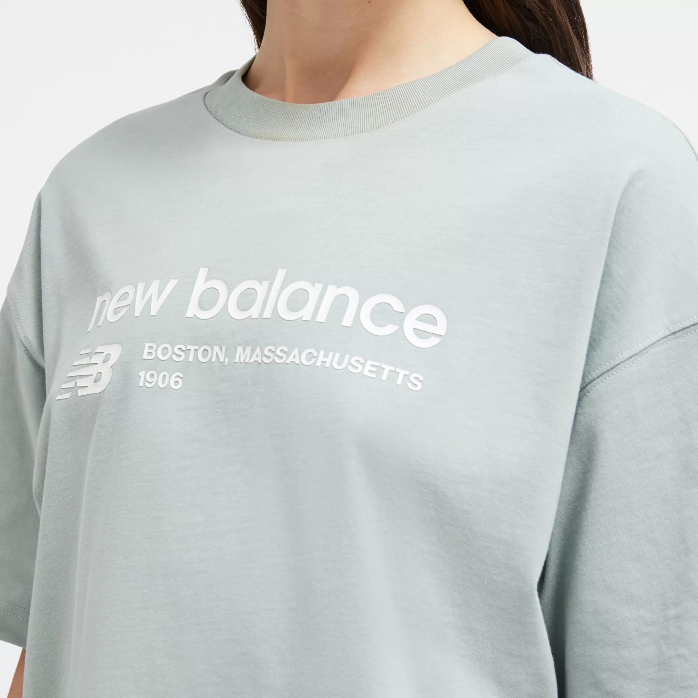 WOMEN New Balance Clothing | Women'sLinear Heritage Jersey Oversized T-Shirt