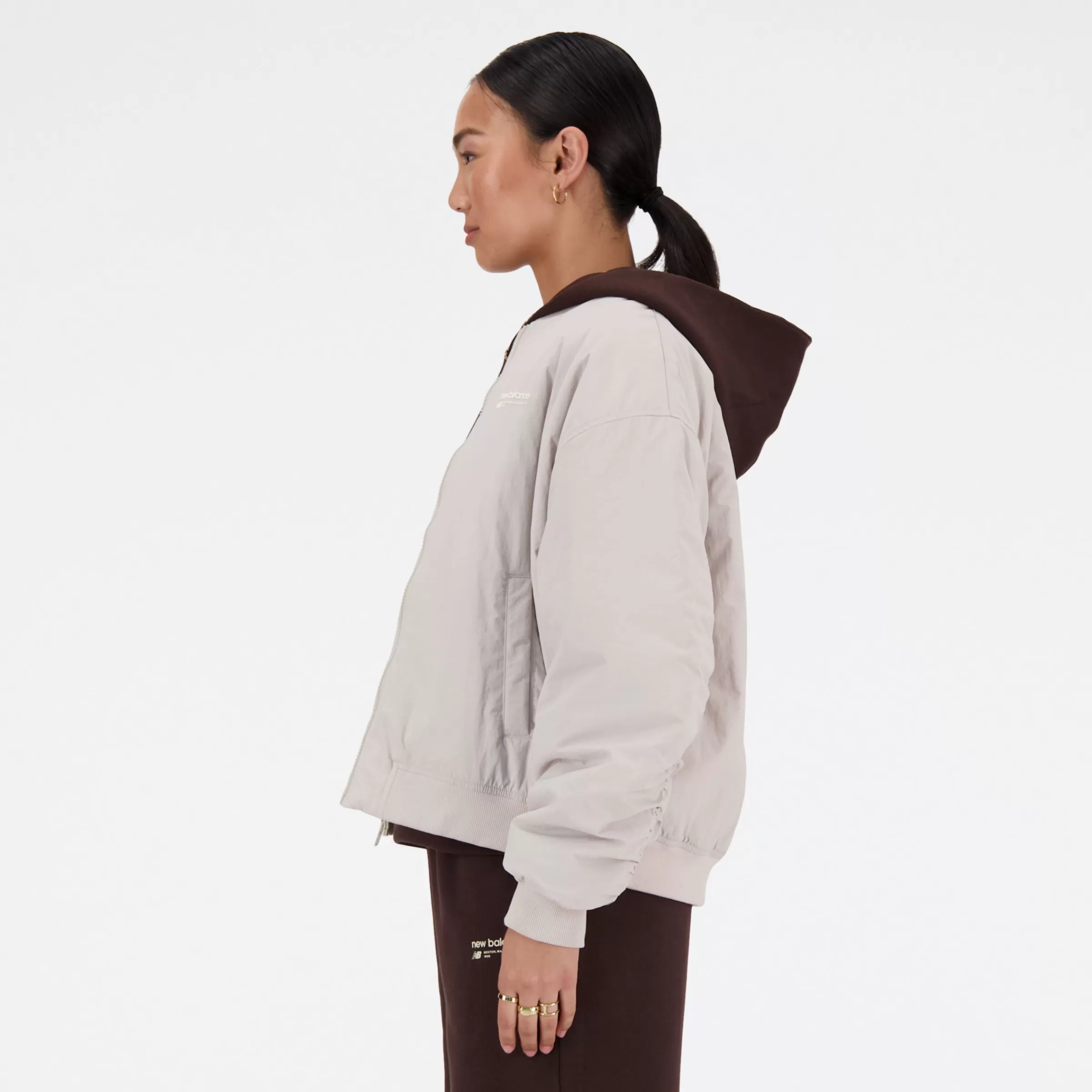 WOMEN New Balance Clothing | Women'sLinear Heritage Woven Bomber Jacket
